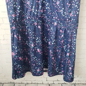 Callaway Golf Dress Size XL Navy Blue Pink Floral Sleeveless Collar NEW